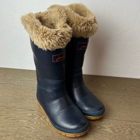 Joules Other - Joules Navy Blue Rubber Kids Wellingtons Rain Boots Sz 13